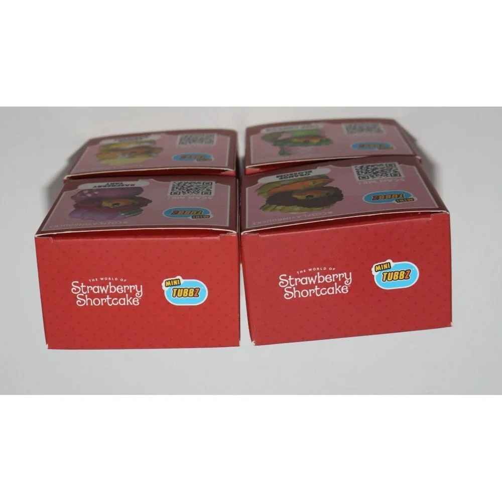 Tubbz STRAWBERRY SHORTCAKE Mini Rubber Scented Ducks Lot of 4 NEW